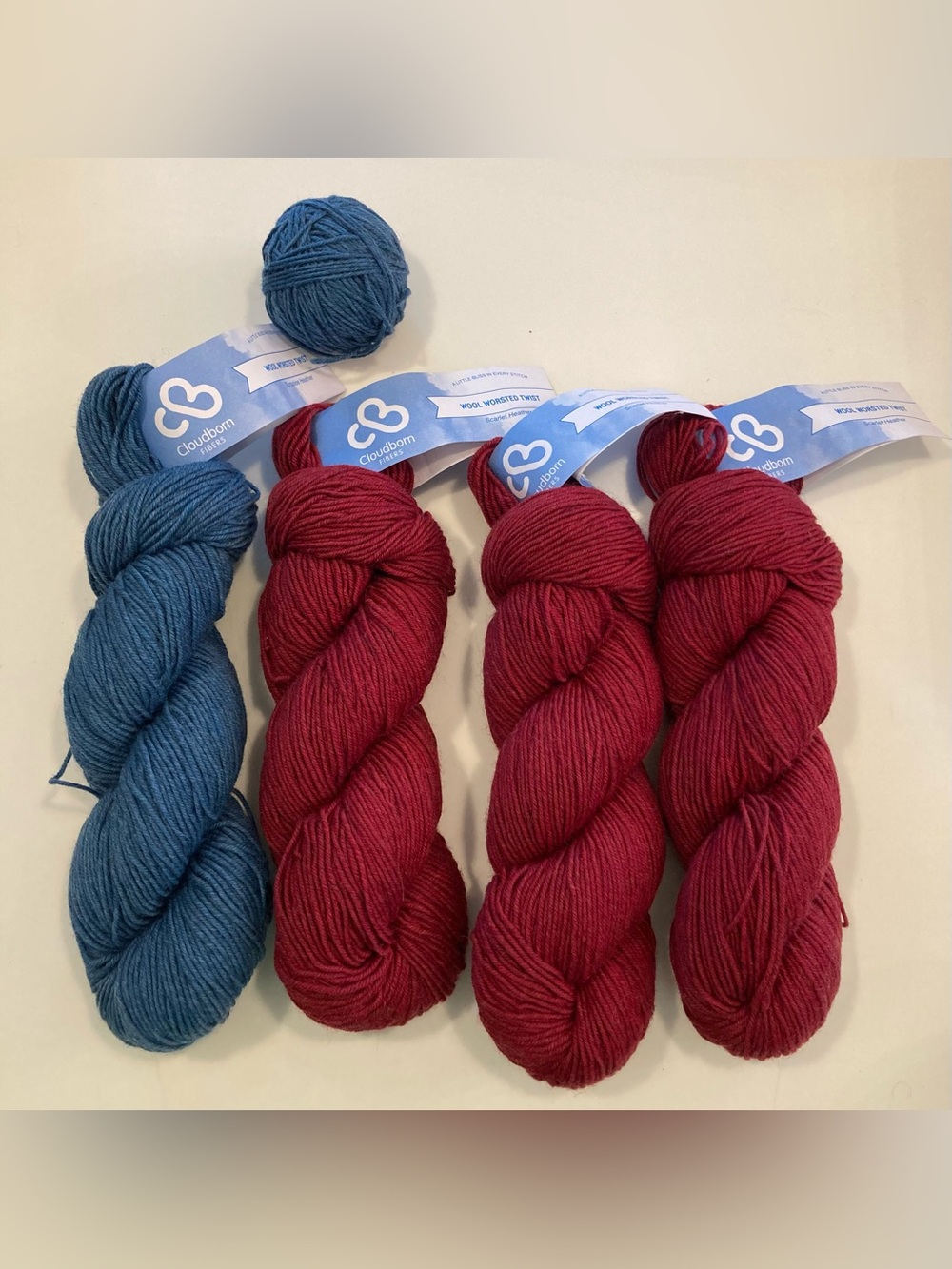 Cloudborn Fibers 100% Fine Highland Wool Worsted Twist